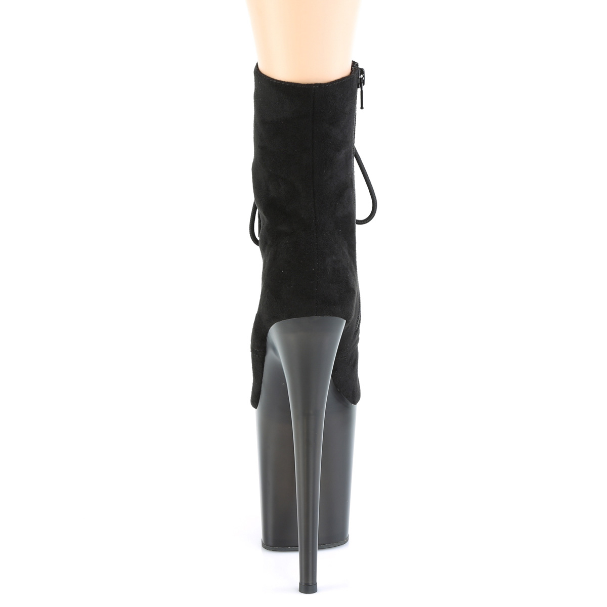 Pleaser Flamingo-1020FST BFS/B - Czarne buty za kostkę na wysokiej platformie