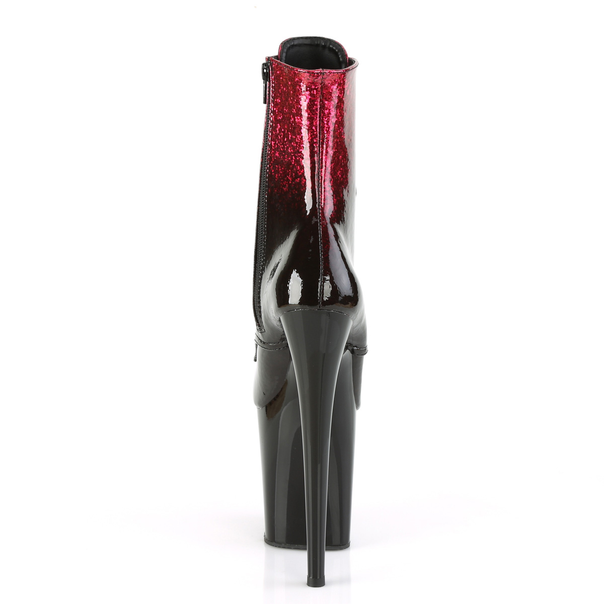 Pleaser Flamingo-1020OMB HP-BYG/B - Błyszczące różowe buty za kostkę na wysokiej platformie