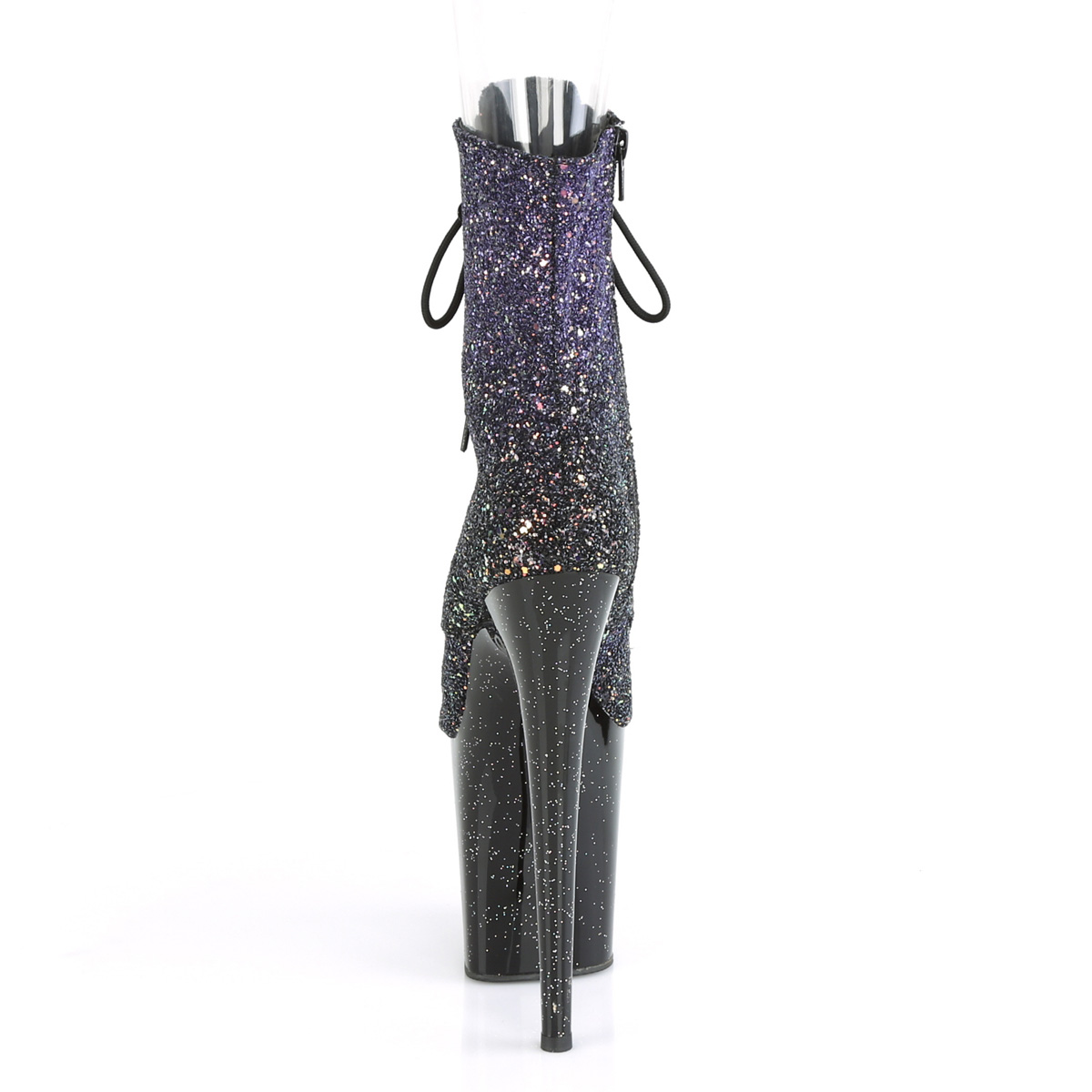 Pleaser Flamingo-1021OMBG PPG/B - Fioletowe buty za kostkę na wysokiej platformie