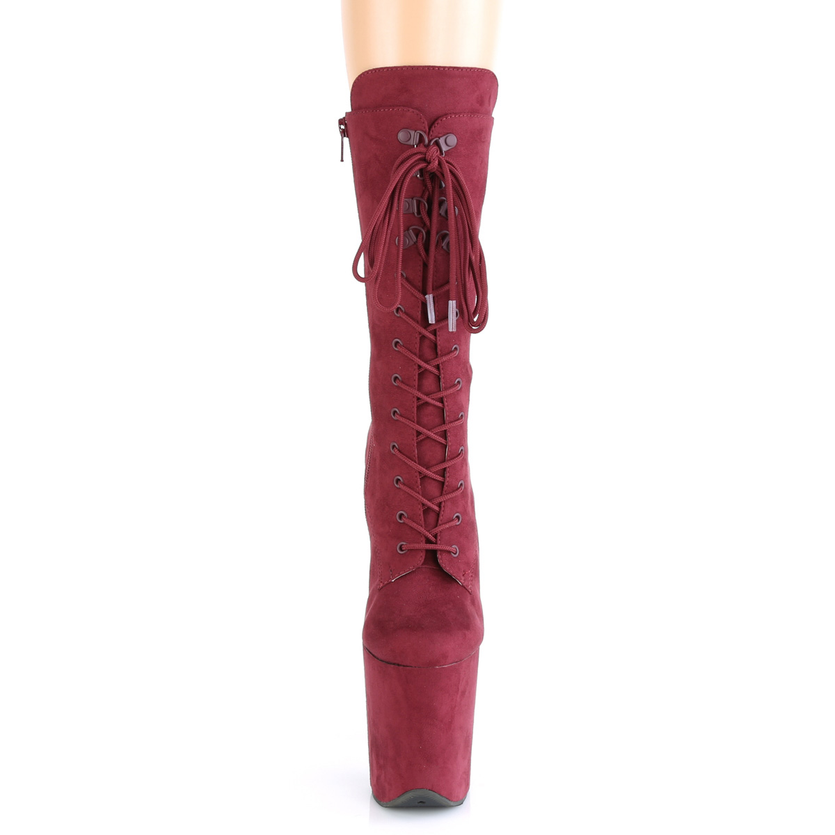 Pleaser Flamingo-1050FS BYFS/M - Fioletowe buty za kostkę na wysokiej platformie