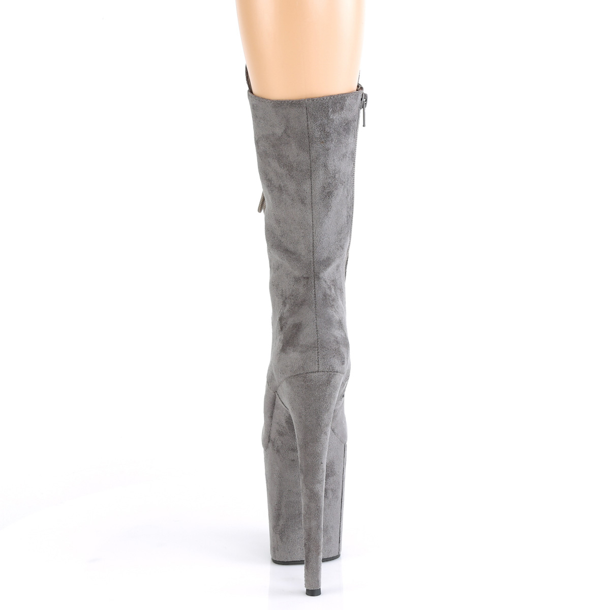 Pleaser Flamingo-1050FS GYFS/M - Szare buty za kostkę na wysokiej platformie