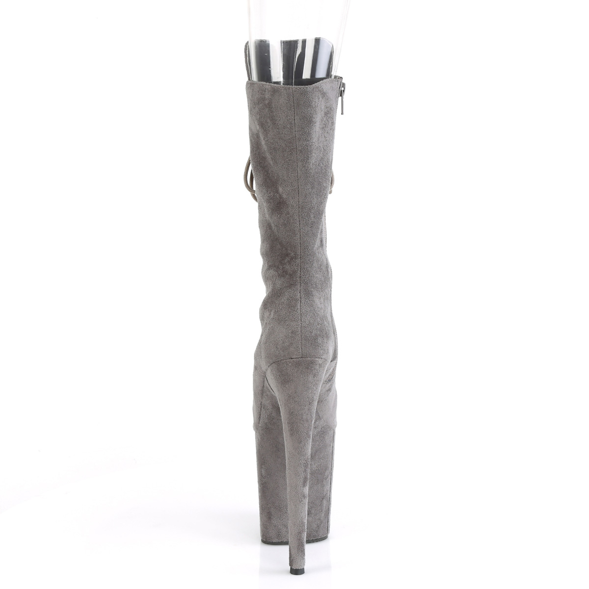 Pleaser Flamingo-1051FS GYFS/M - Szare buty za kostkę na wysokiej platformie