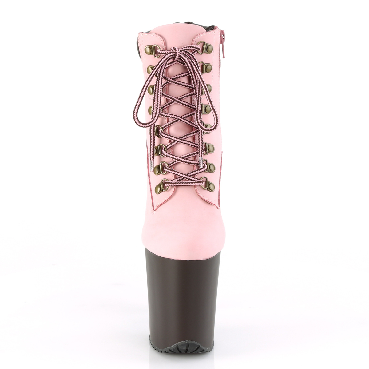 Pleaser Flamingo-800TL-02 BPNB/DB - Różowe buty za kostkę na wysokiej platformie