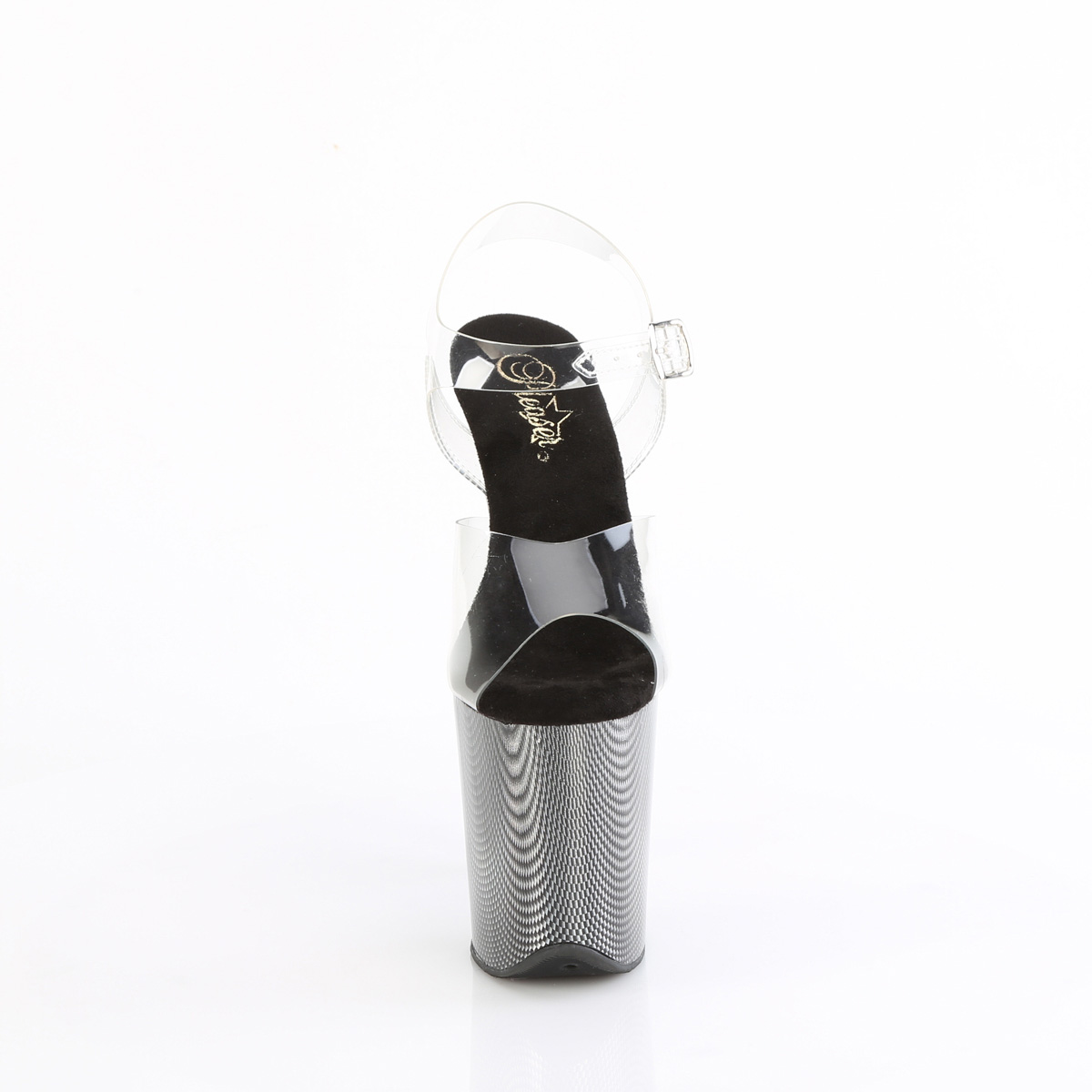 Pleaser Flamingo-808HCP C/BHG - Przezroczyste sandały na wysokiej platformie