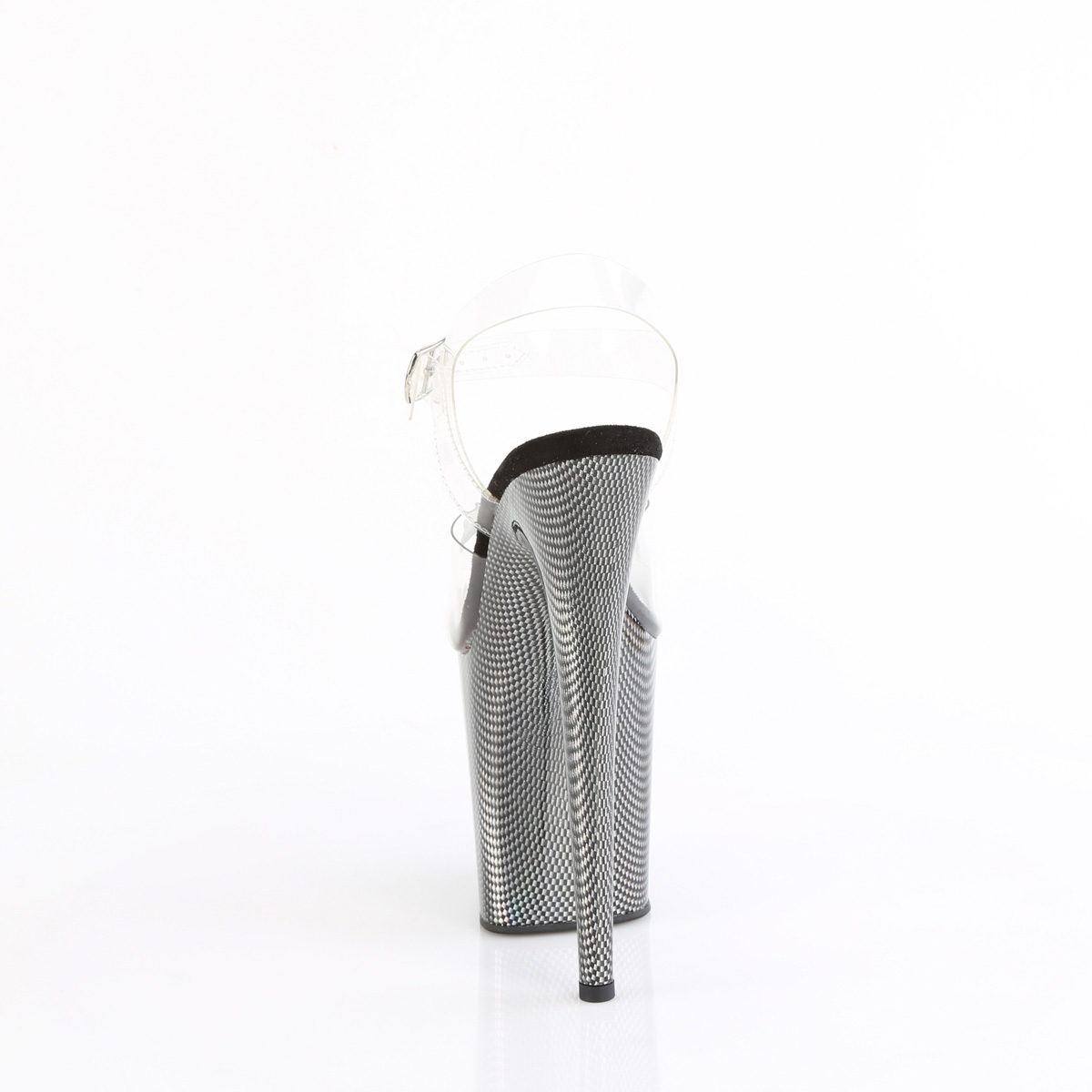 Pleaser Flamingo-808HCP C/BHG - Przezroczyste sandały na wysokiej platformie