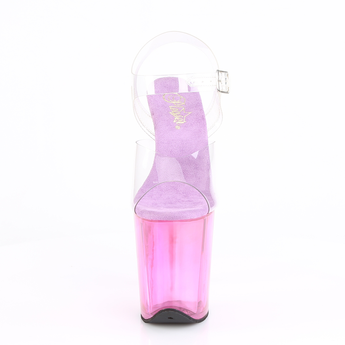 Pleaser Flamingo-808MCT C/PP - Przezroczyste sandały na wysokiej platformie