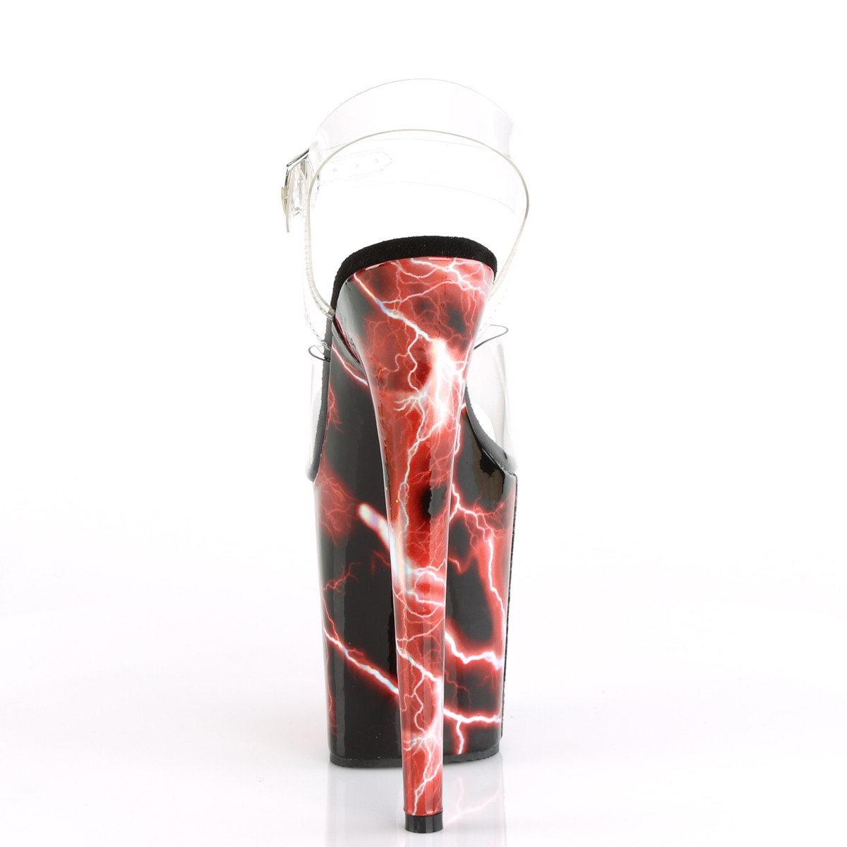 Pleaser Flamingo-808STORM C/RHG - Przezroczyste sandały na wysokiej platformie