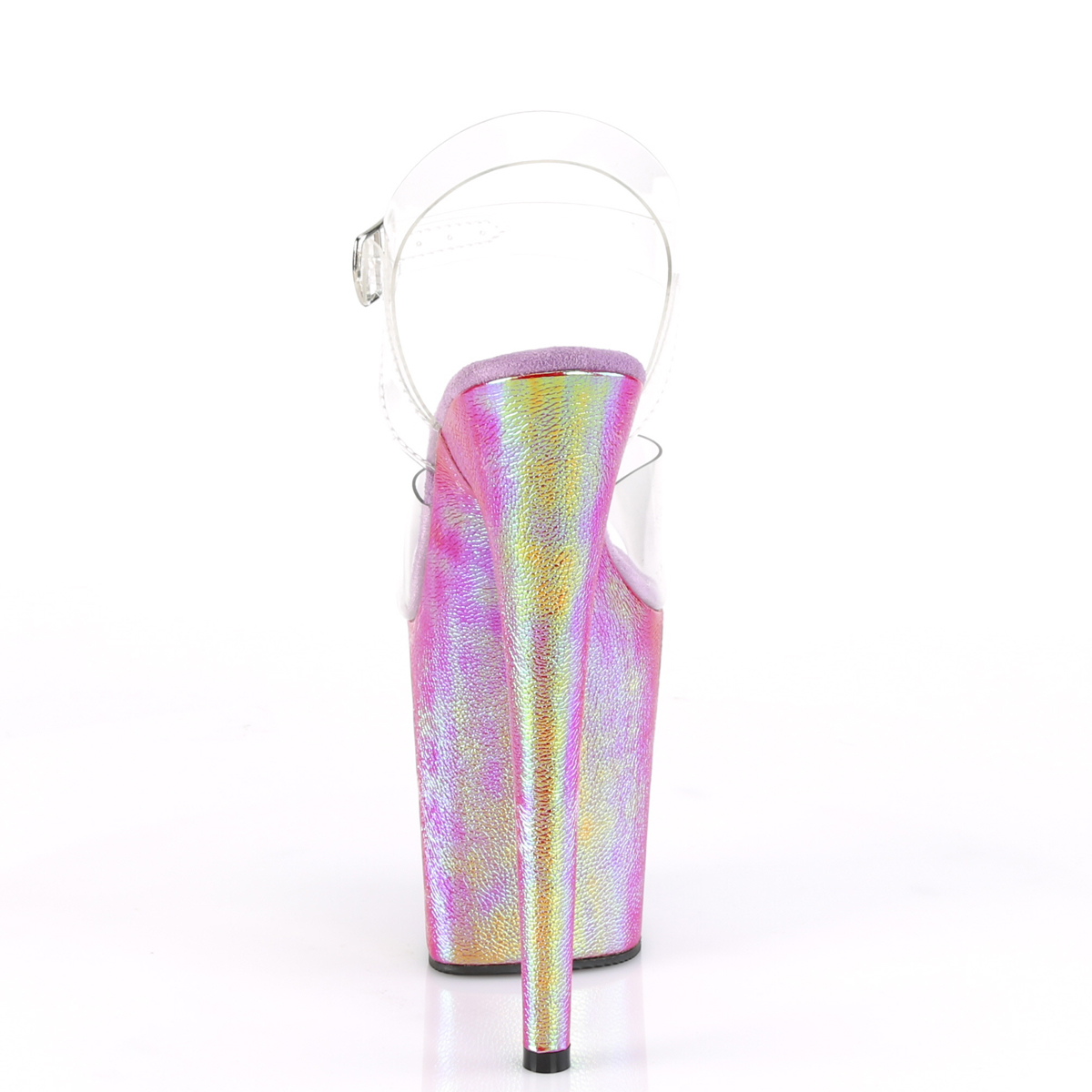 Pleaser Flamingo-808WR C/PPHG - Przezroczyste sandały na wysokiej platformie