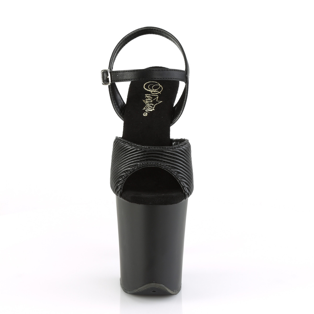 Pleaser Flamingo-809 BQTPU/M - Czarne sandały na wysokiej platformie