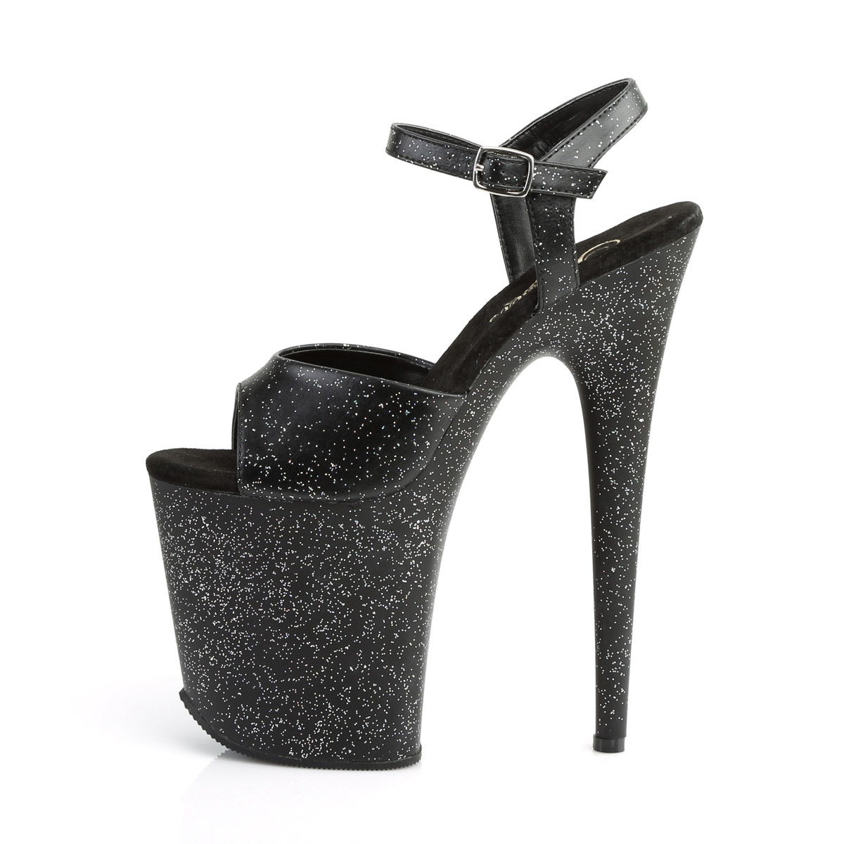 Pleaser Flamingo-809MMG BPU/M - Czarne sandały na wysokiej platformie