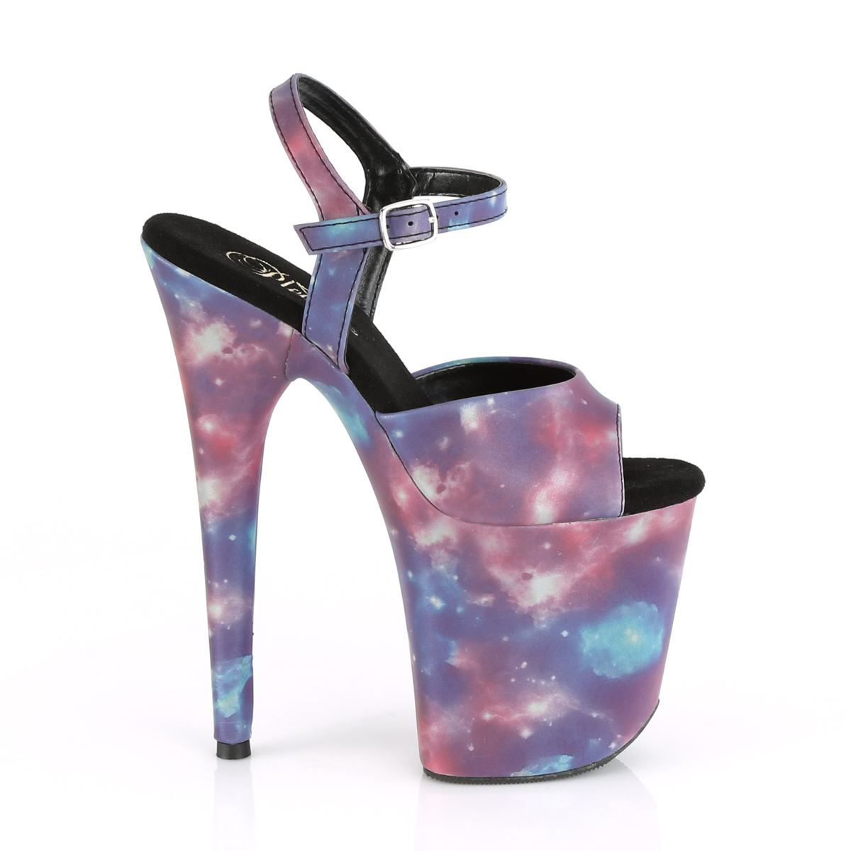 Pleaser Flamingo-809REFL PP-BLU/M - Fioletowe sandały na wysokiej platformie