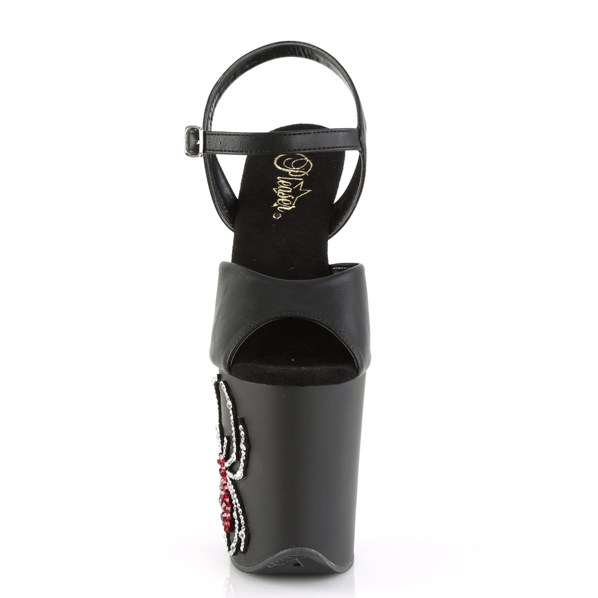 Pleaser Flamingo-809RSSP BPU/M - Czarne sandały na wysokiej platformie