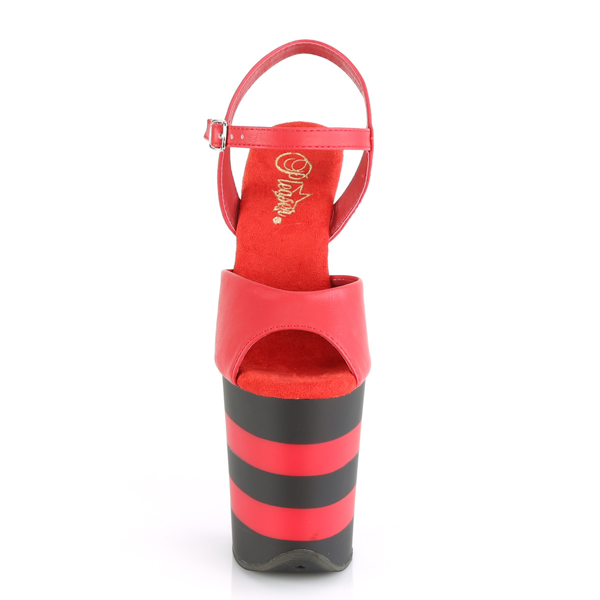 Pleaser Flamingo-809SR RPU/B-R - Czerwone sandały na wysokiej platformie