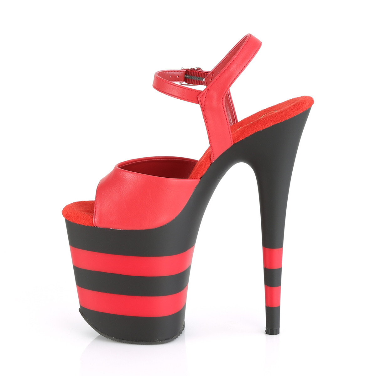 Pleaser Flamingo-809SR RPU/B-R - Czerwone sandały na wysokiej platformie