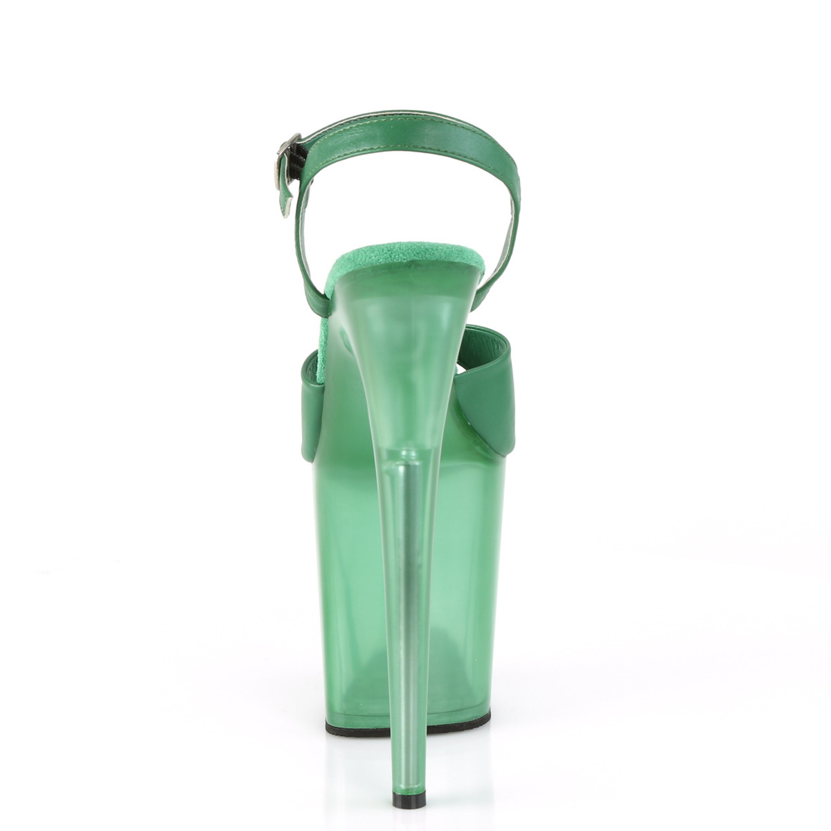 Pleaser Flamingo-809T GRNPU/M - Zielone sandały na wysokiej platformie