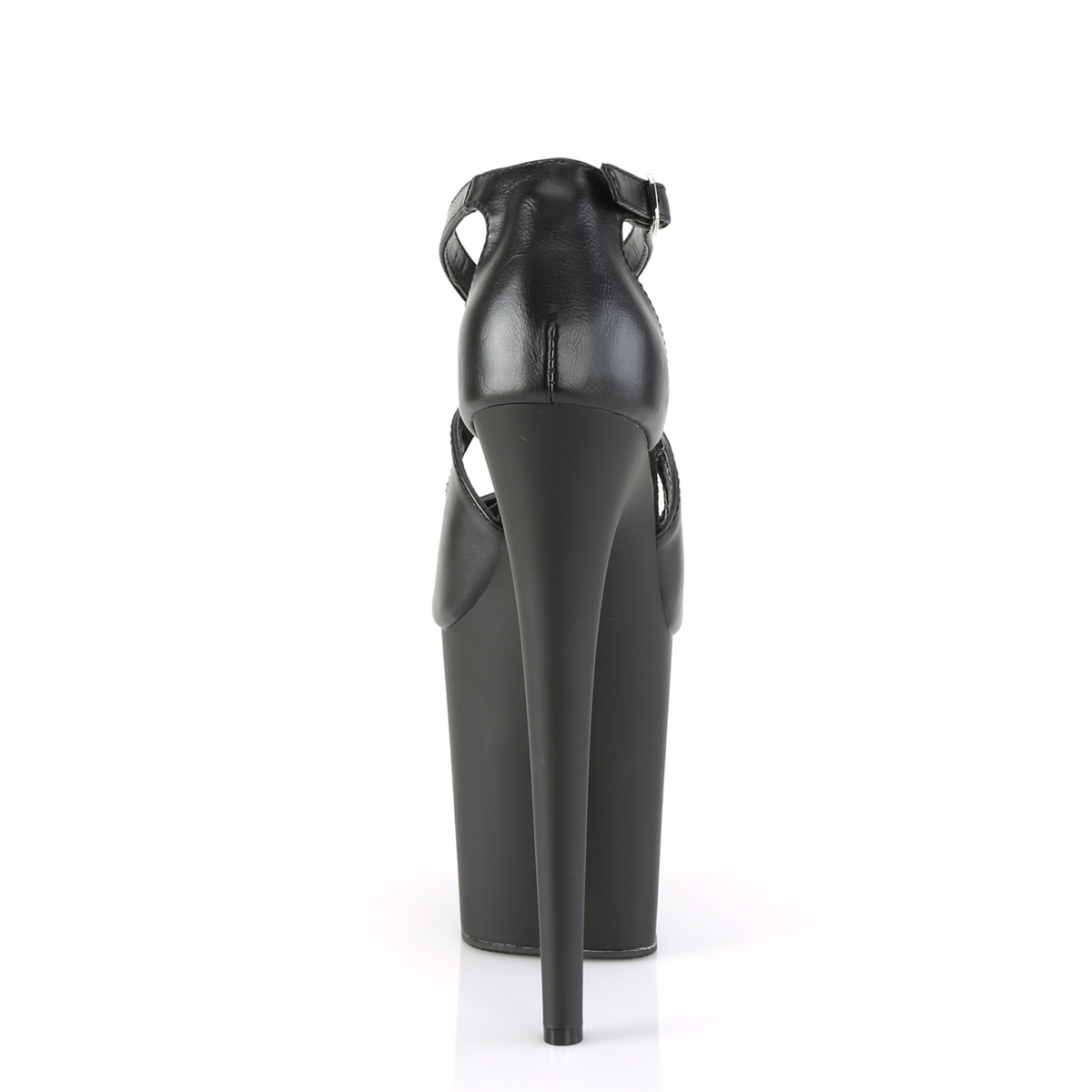 Pleaser Flamingo-821 BPU/M - Czarne sandały na wysokiej platformie