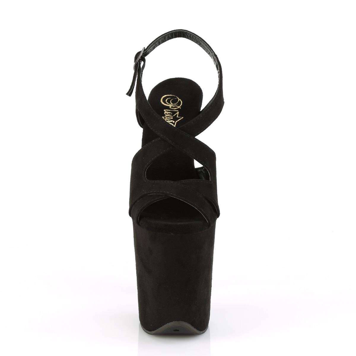 Pleaser Flamingo-831FS BFS/M - Czarne sandały na wysokiej platformie