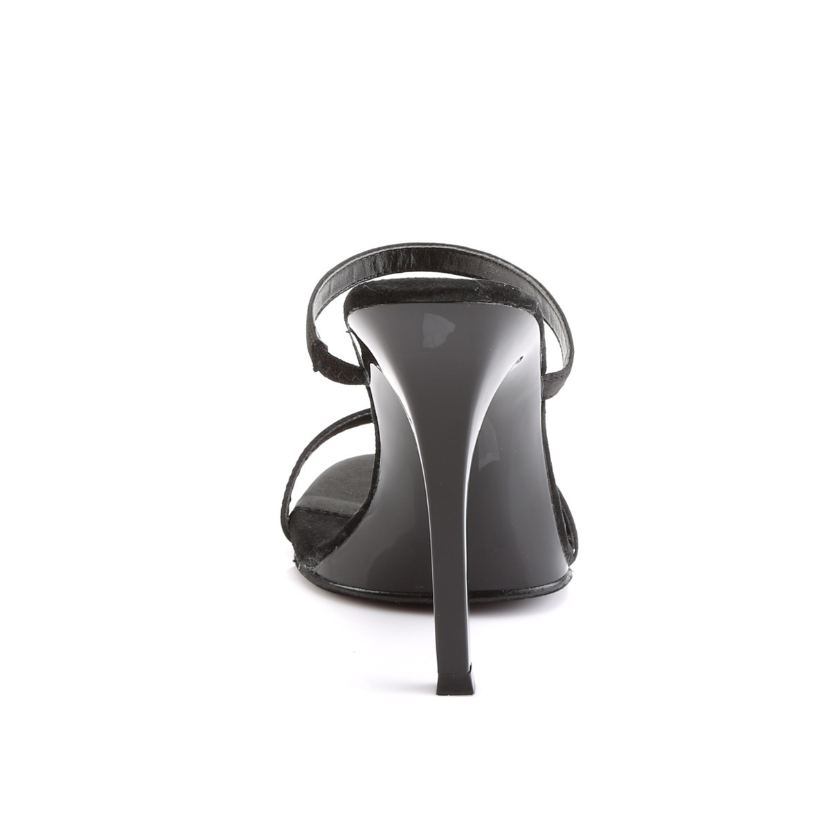 Fabulicious Gala-02 B/SAT - Czarne klapki na wysokim obcasie