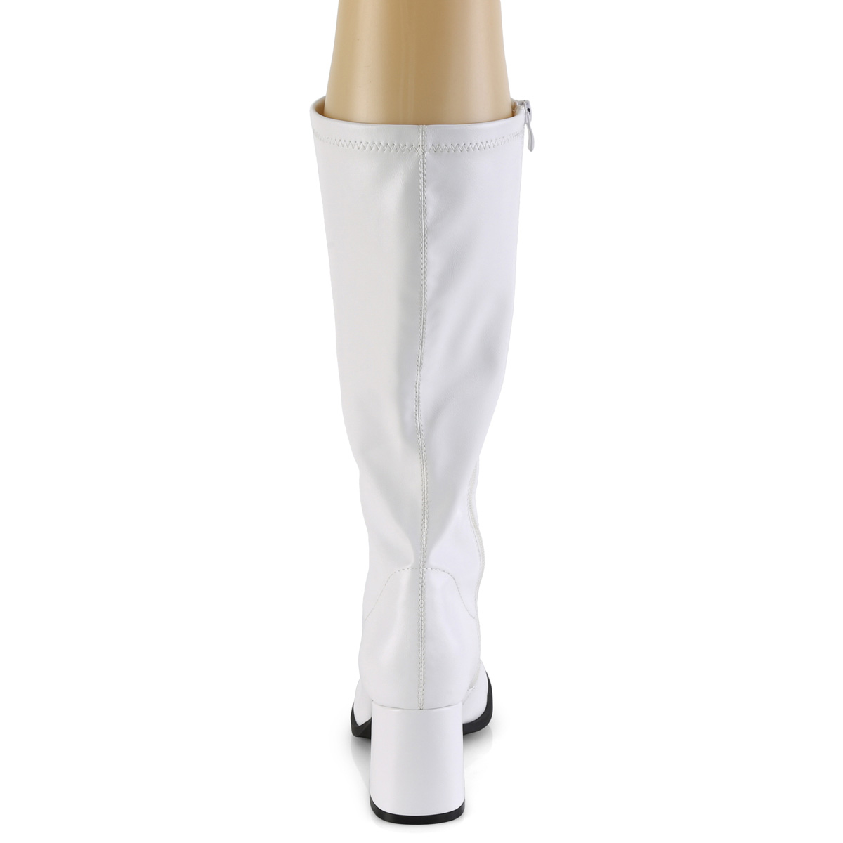Funtasma Gogo-300-2 WPU - Białe kozaki z szerokimi obcasami