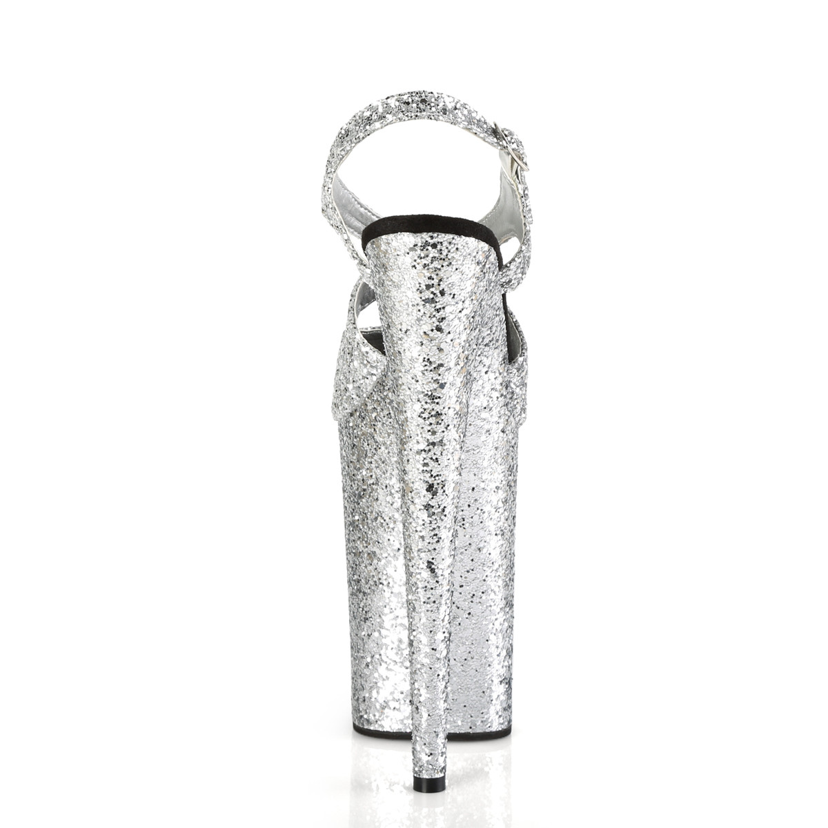 Pleaser Infinity-930LG SG/M - Srebrne sandały na wysokiej platformie