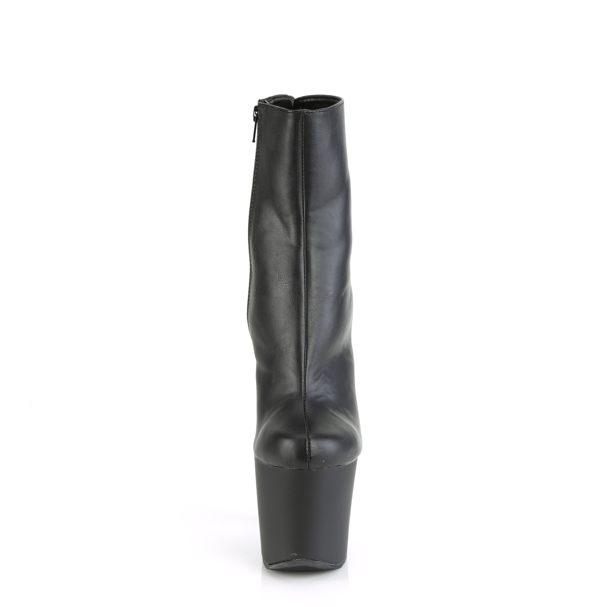 Pleaser Irongrip-1042 BPU/B-SCH - Czarne buty za kostkę na wysokiej platformie