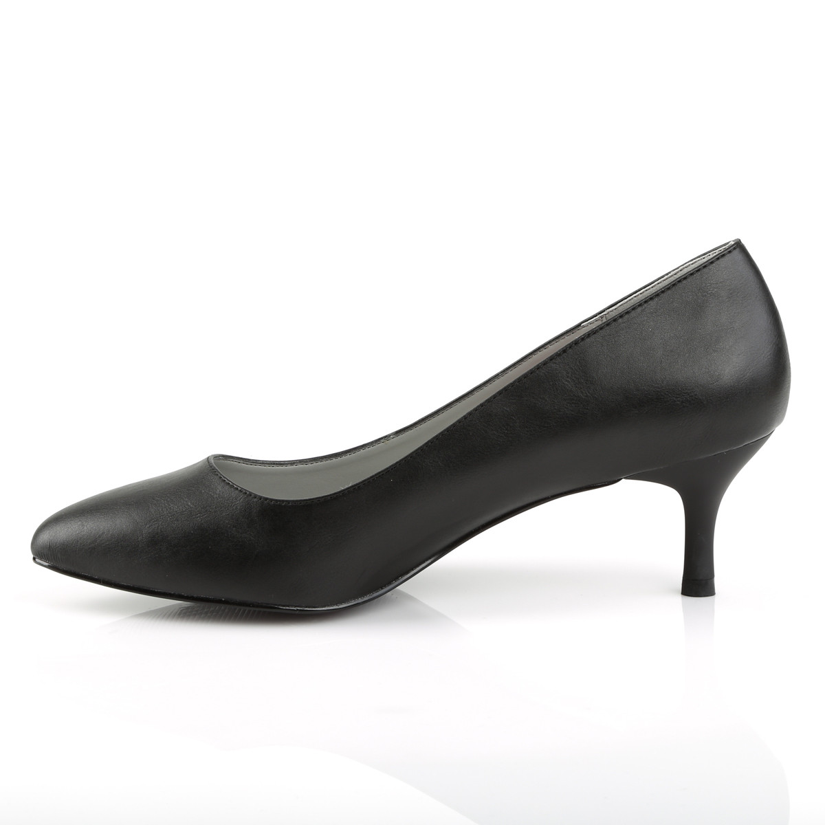 Pleaser Pink Label Kitten-01 BPU - Czarne czółenka