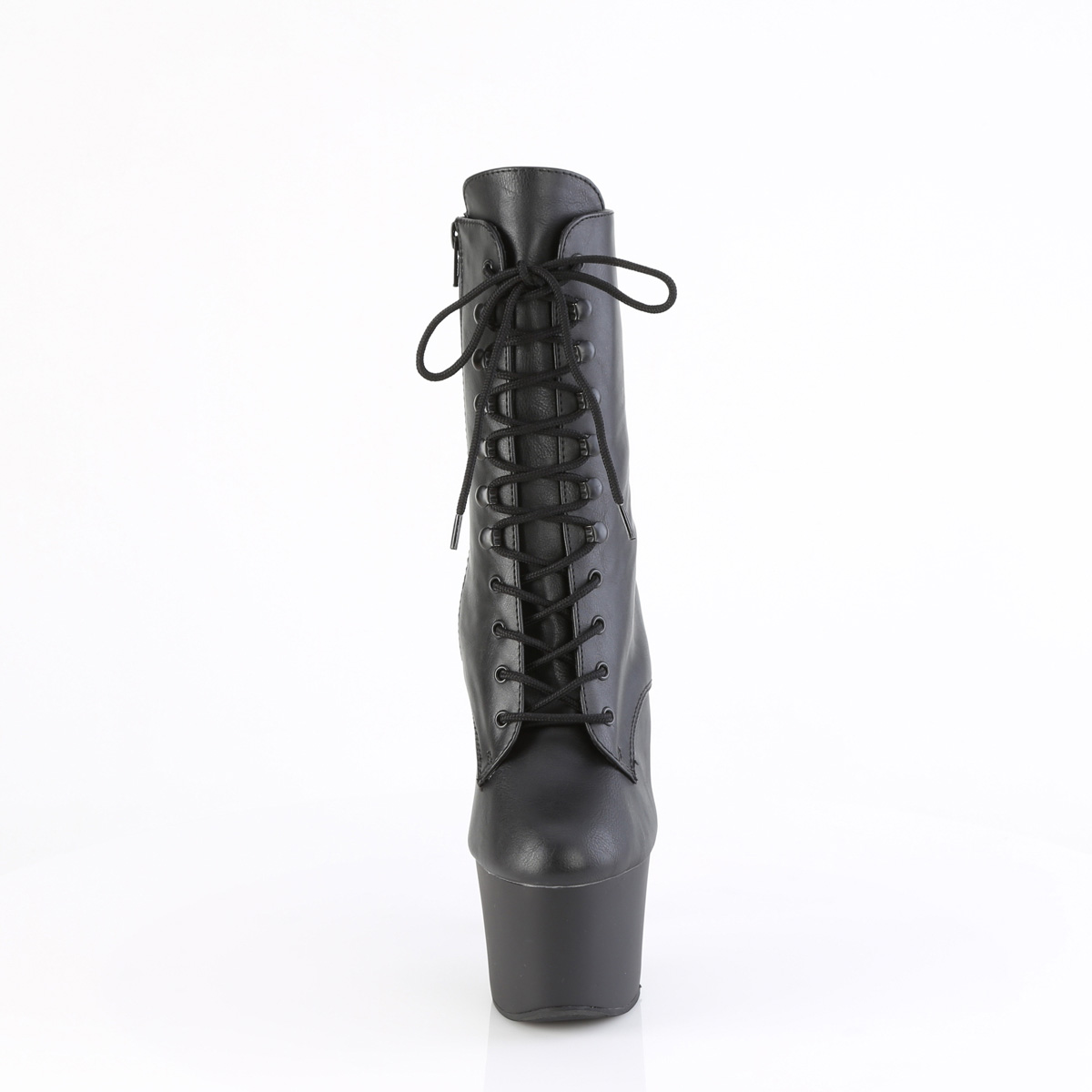 Pleaser Knucks-1020 BPU/M - Czarne buty za kostkę na wysokiej platformie