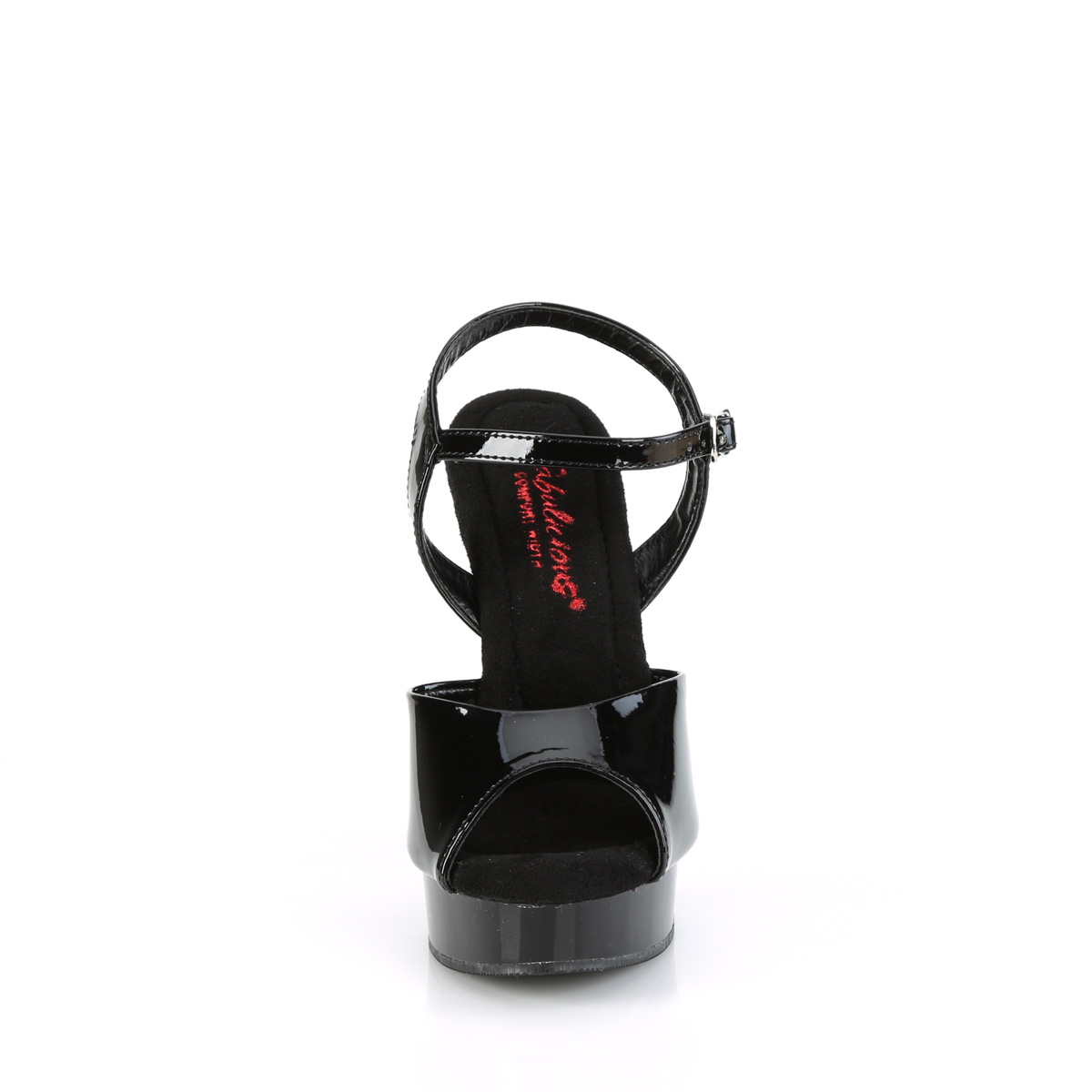 Fabulicious Majesty-509 B/M - Czarne sandały z platformą na wysokim obcasie