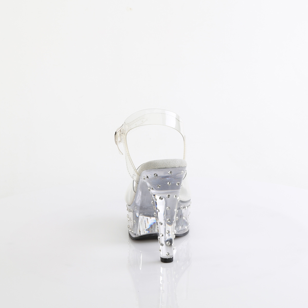 Fabulicious Martini-508SDT C/M - Przezroczyste sandały z platformą na platformie z wysokimi obcasami