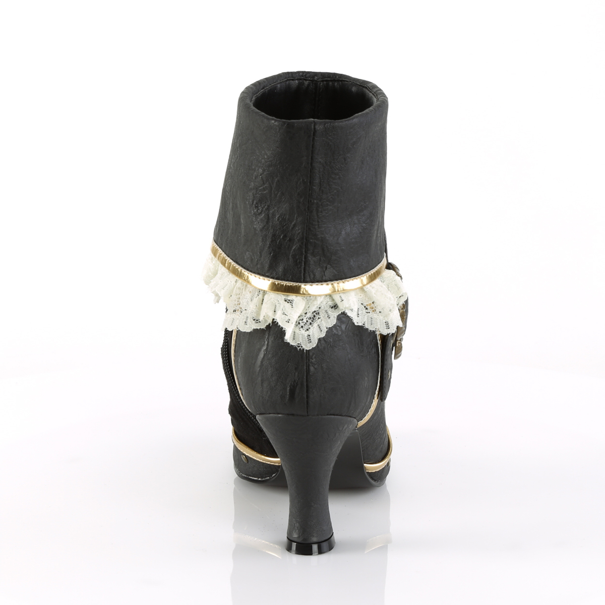 Funtasma Matey-115 BPU-MF - Czarne buty za kostkę z szerokimi obcasami