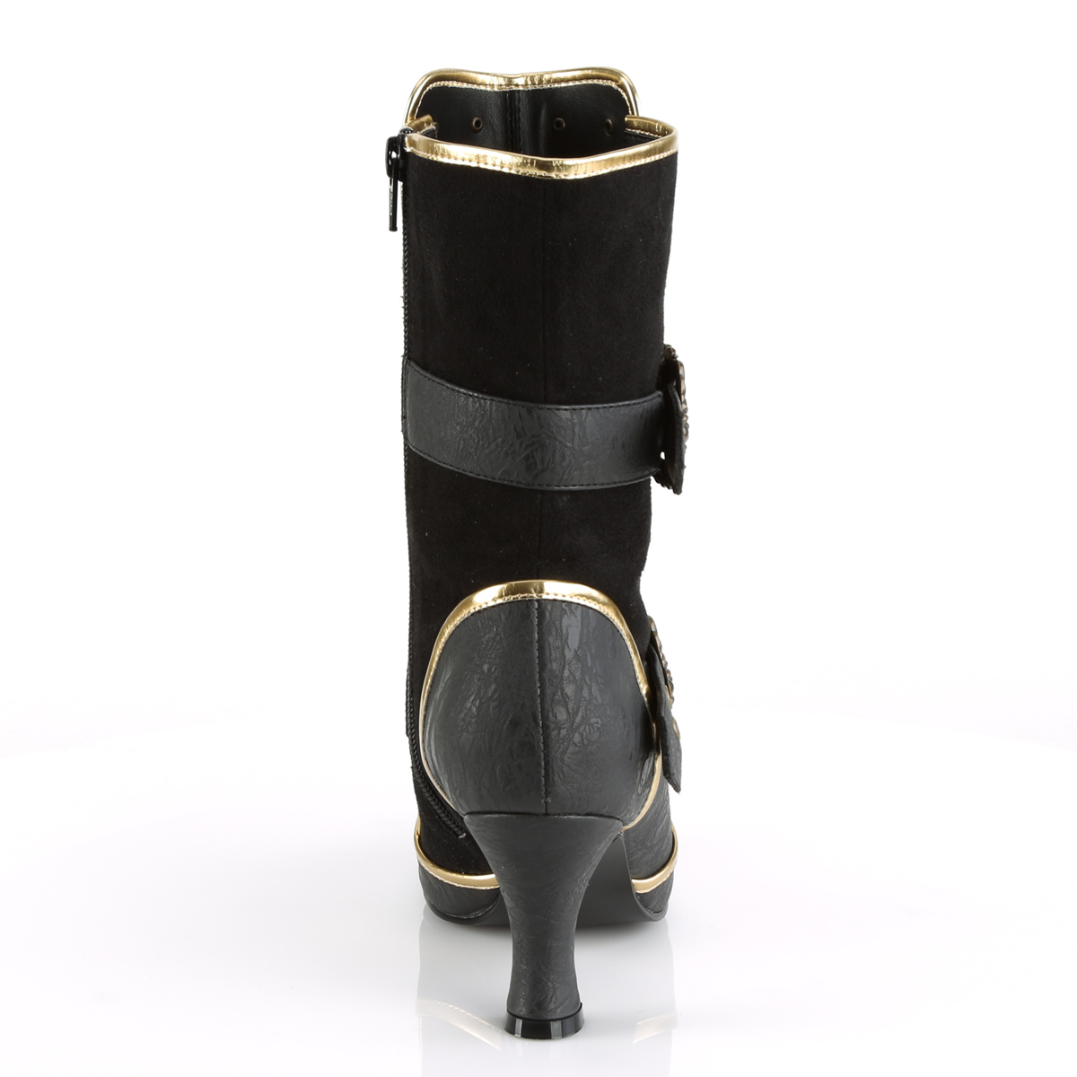 Funtasma Matey-205 BPU-MF - Czarne buty za kostkę z szerokimi obcasami