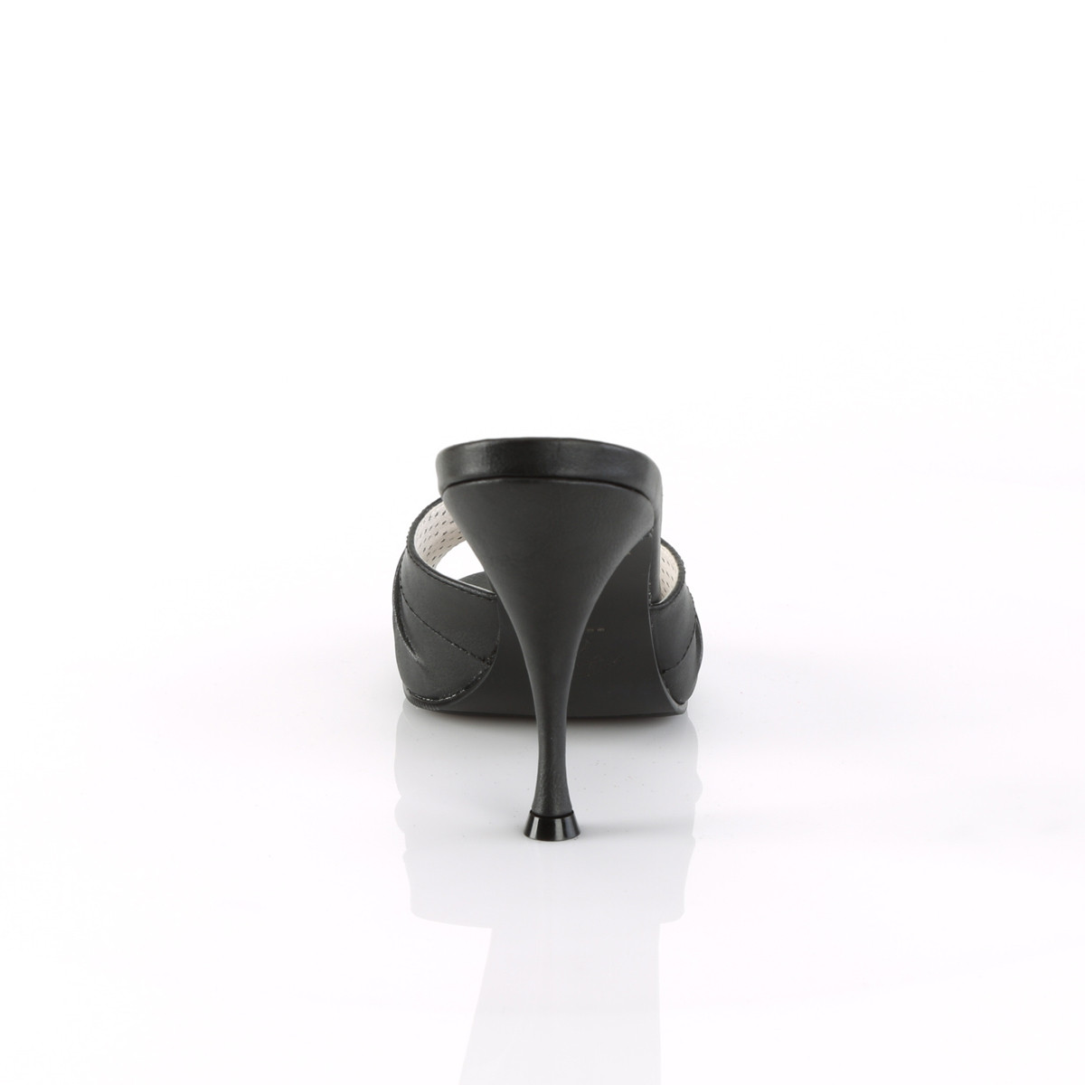 Pin Up Couture Monroe-01 BPU - Czarne klapki na wysokim obcasie