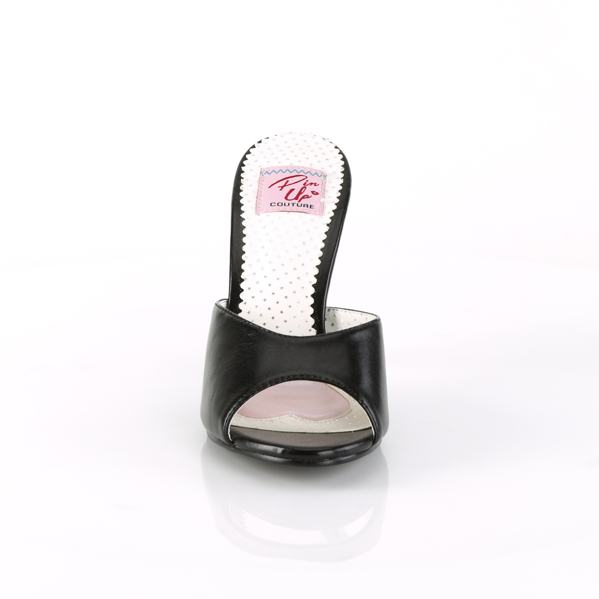 Pin Up Couture Monroe-05 BPU - Czarne klapki na wysokim obcasie