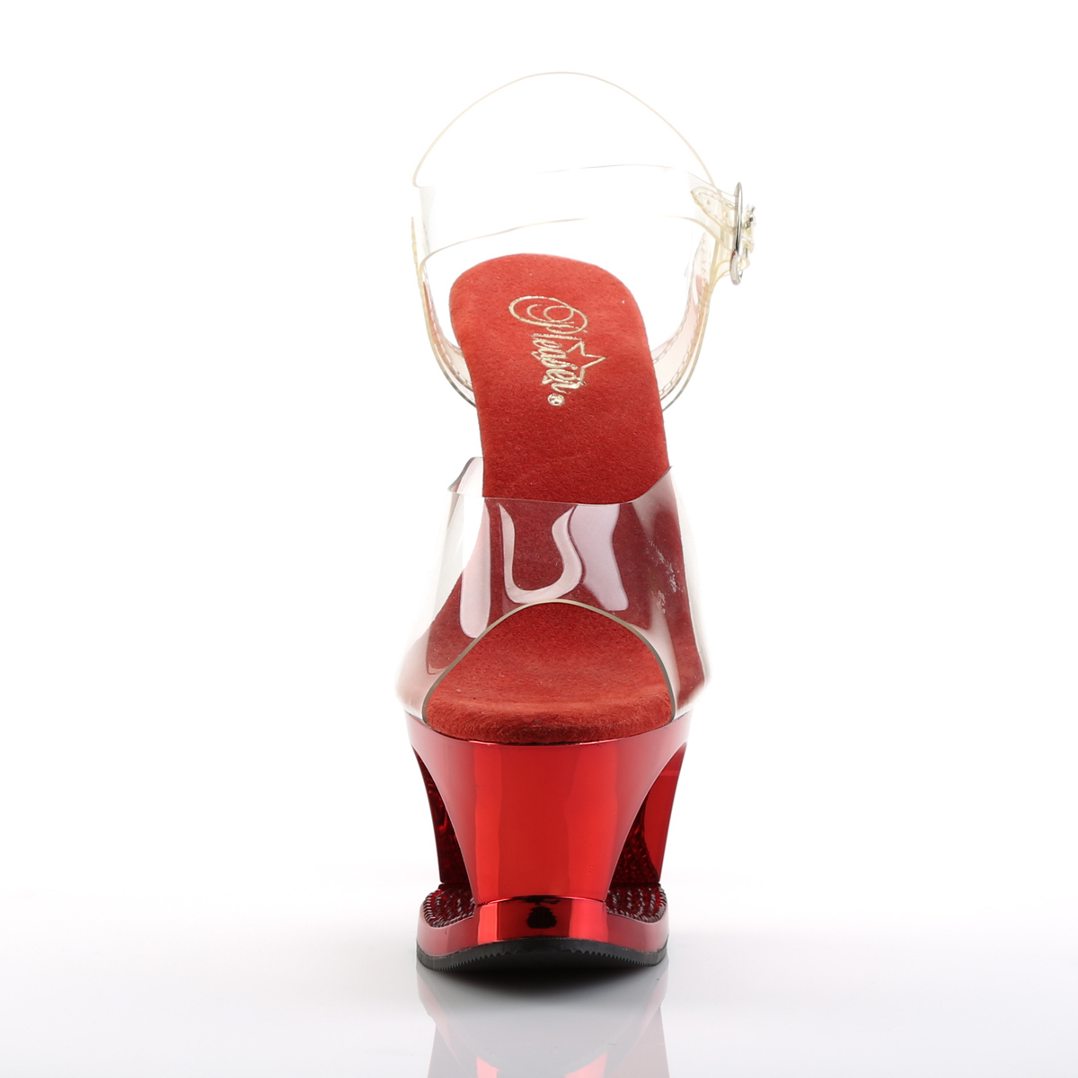 Pleaser Moon-708DMCH C/R - Przezroczyste sandały na wysokiej platformie