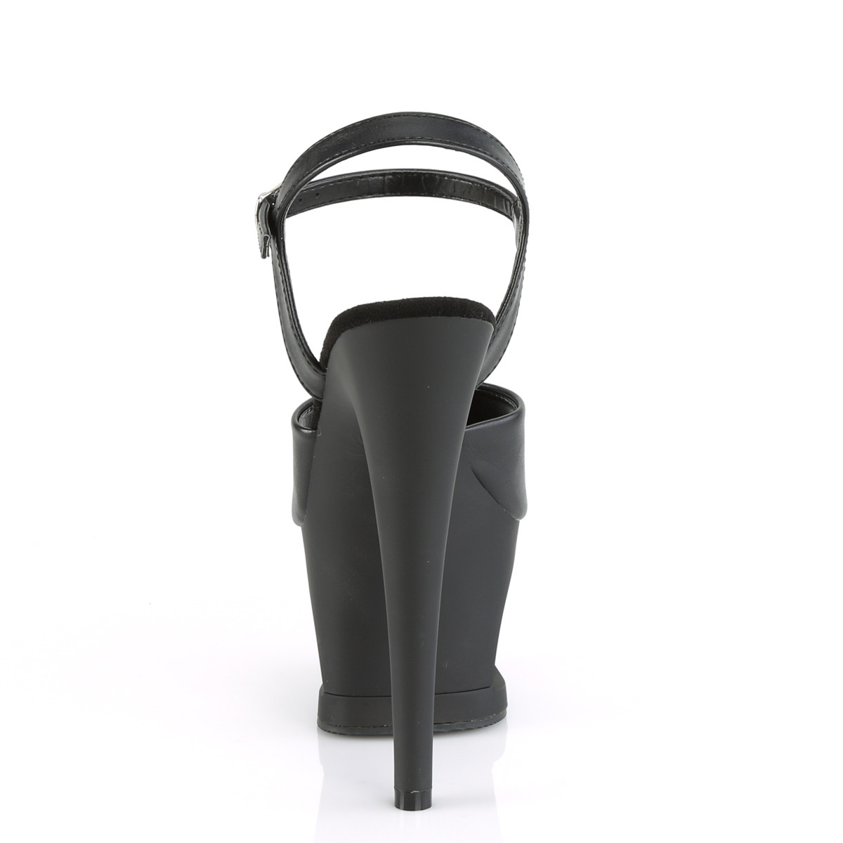 Pleaser Moon-709 BPU/M - Czarne sandały na wysokiej platformie