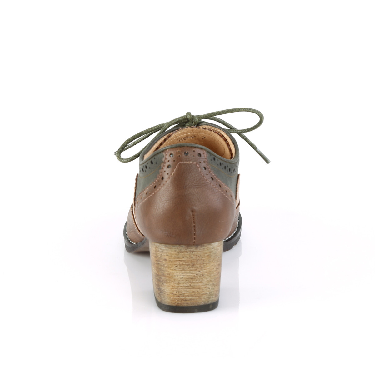 Pin Up Couture Russell-34 BN-MCPU - Brązowe buty z szerokimi obcasami