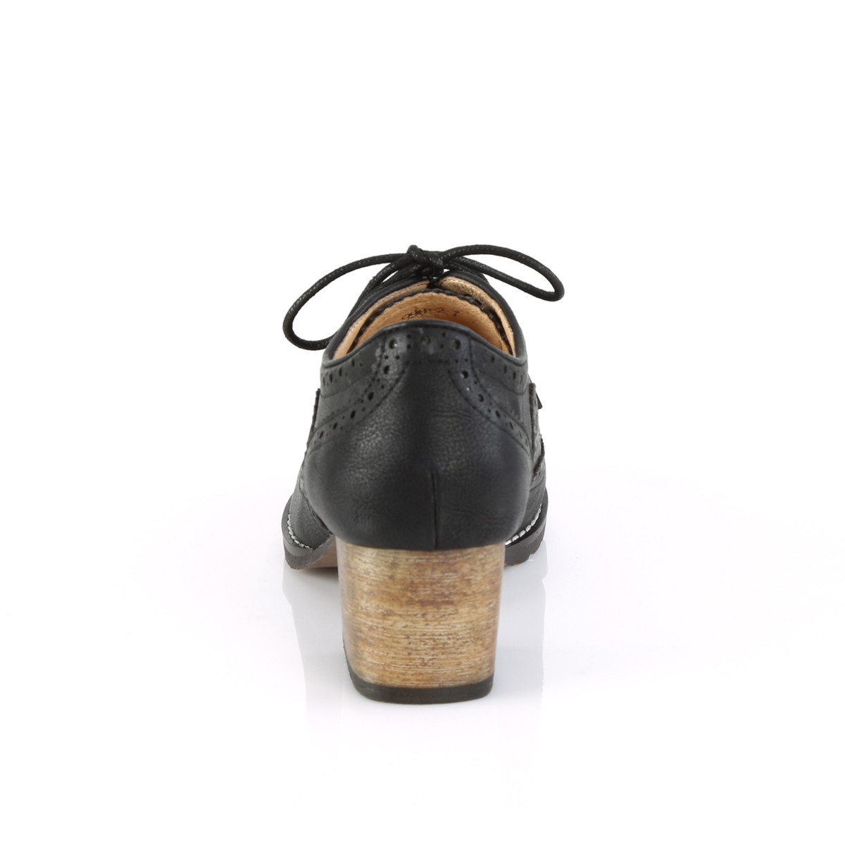 Pin Up Couture Russell-34 BPU - Czarne buty z szerokimi obcasami