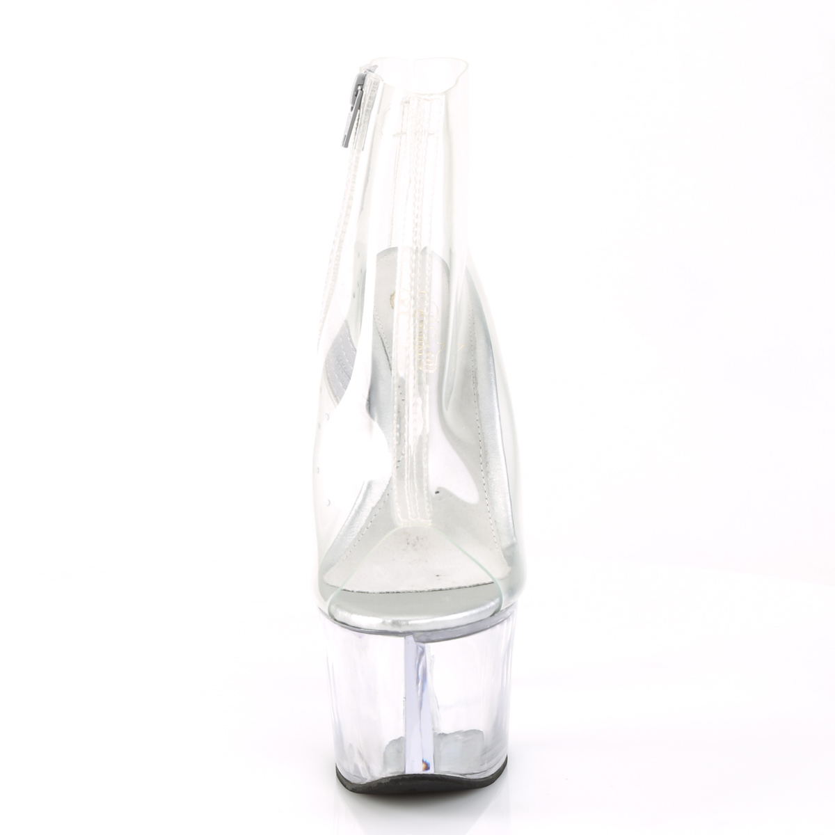 Pleaser Sky-1023 C/M - Przezroczyste buty za kostkę na wysokiej platformie