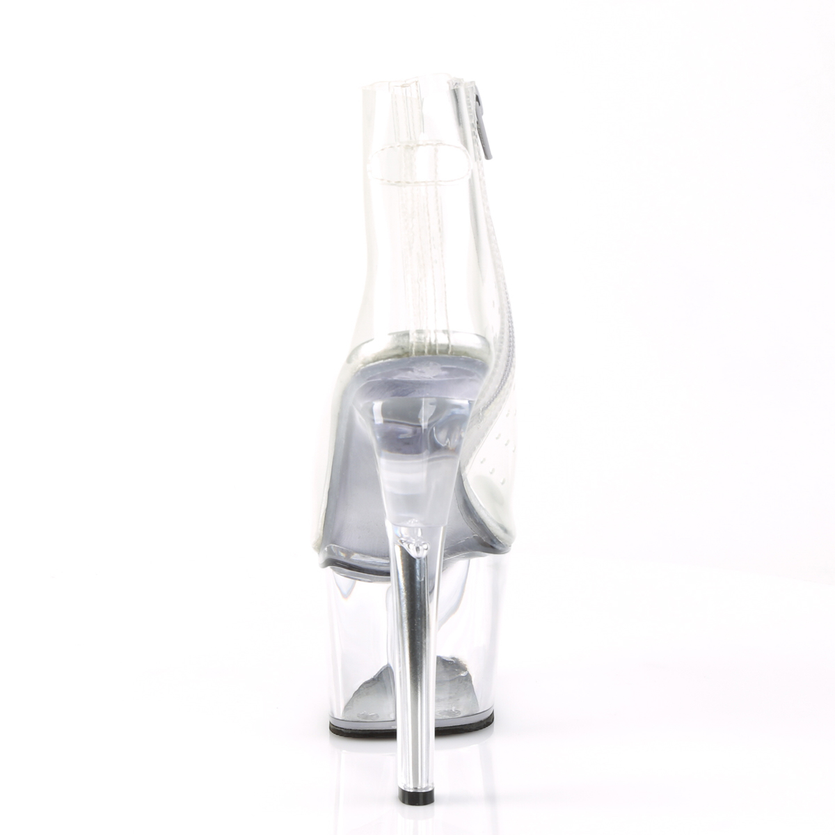 Pleaser Sky-1023 C/M - Przezroczyste buty za kostkę na wysokiej platformie