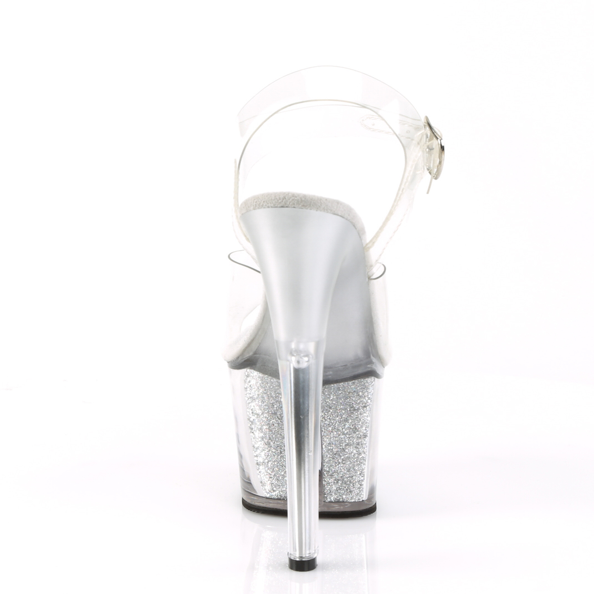 Pleaser Sky-308G-T C/SGI - Przezroczyste sandały na wysokiej platformie