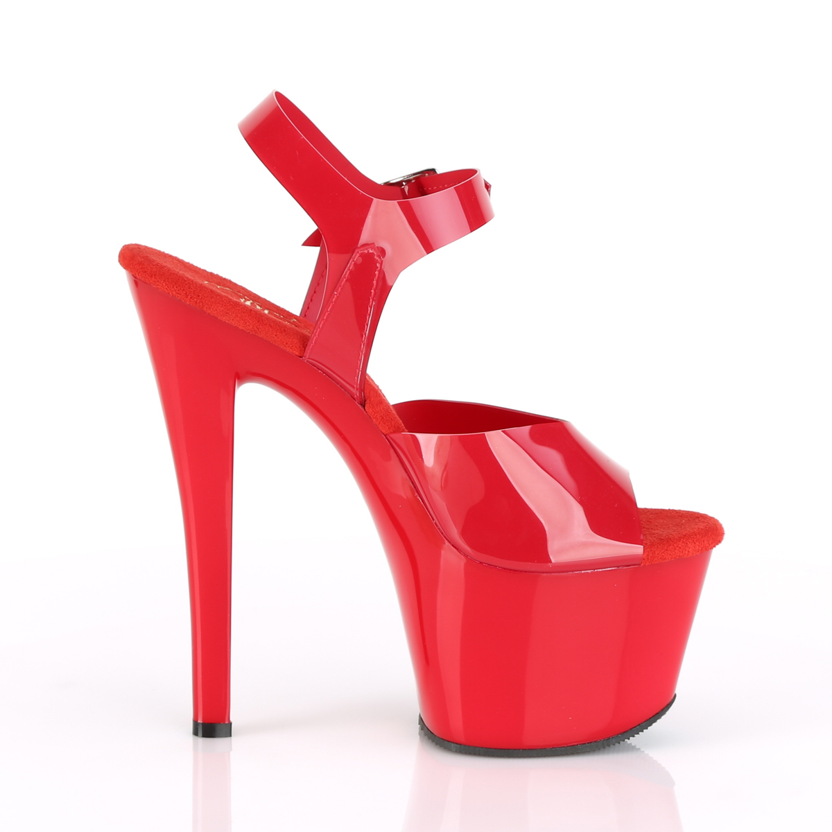 Pleaser Sky-308N RTPU/M - Czerwone sandały na wysokiej platformie