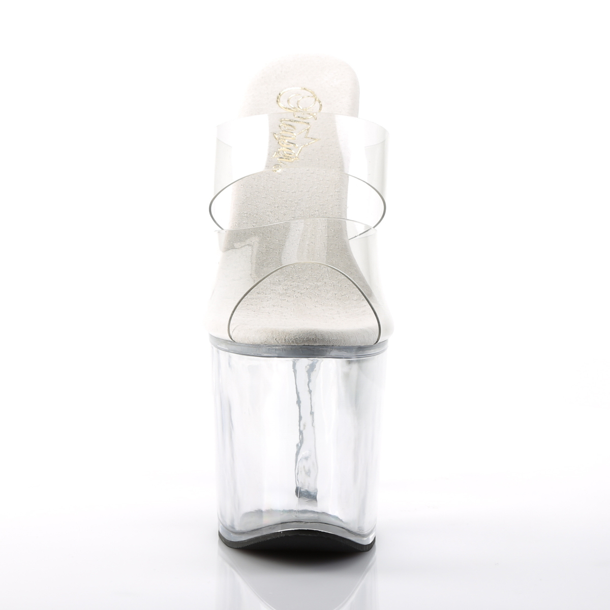 Pleaser Taboo-702 C/M - Przezroczyste sandały na wysokiej platformie