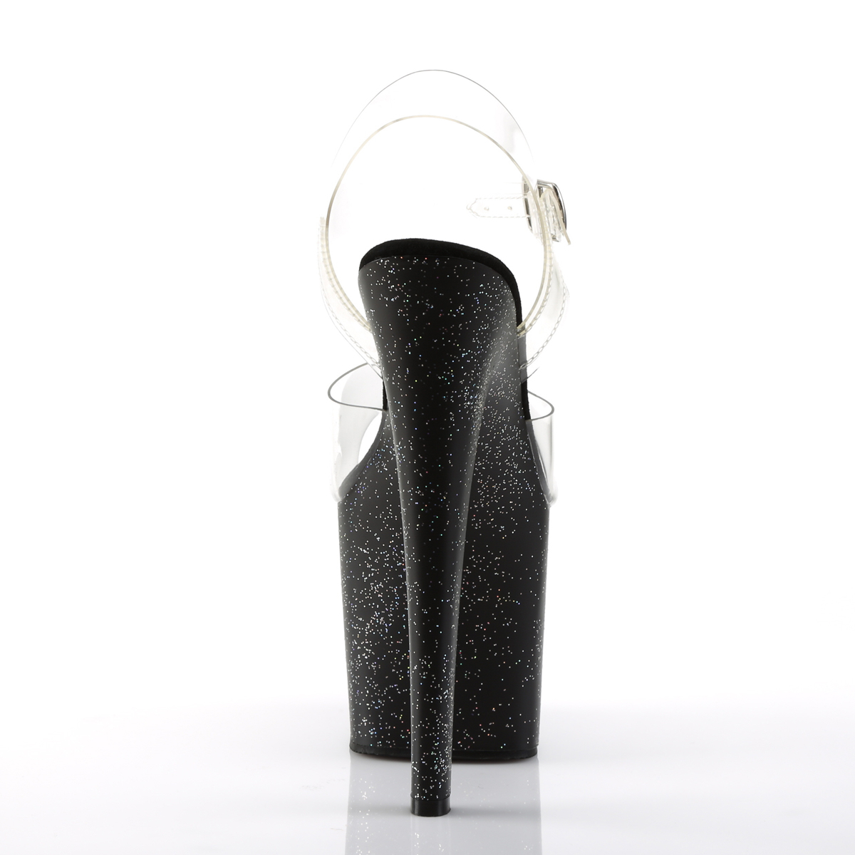 Pleaser Taboo-708MG C/B - Przezroczyste sandały na wysokiej platformie