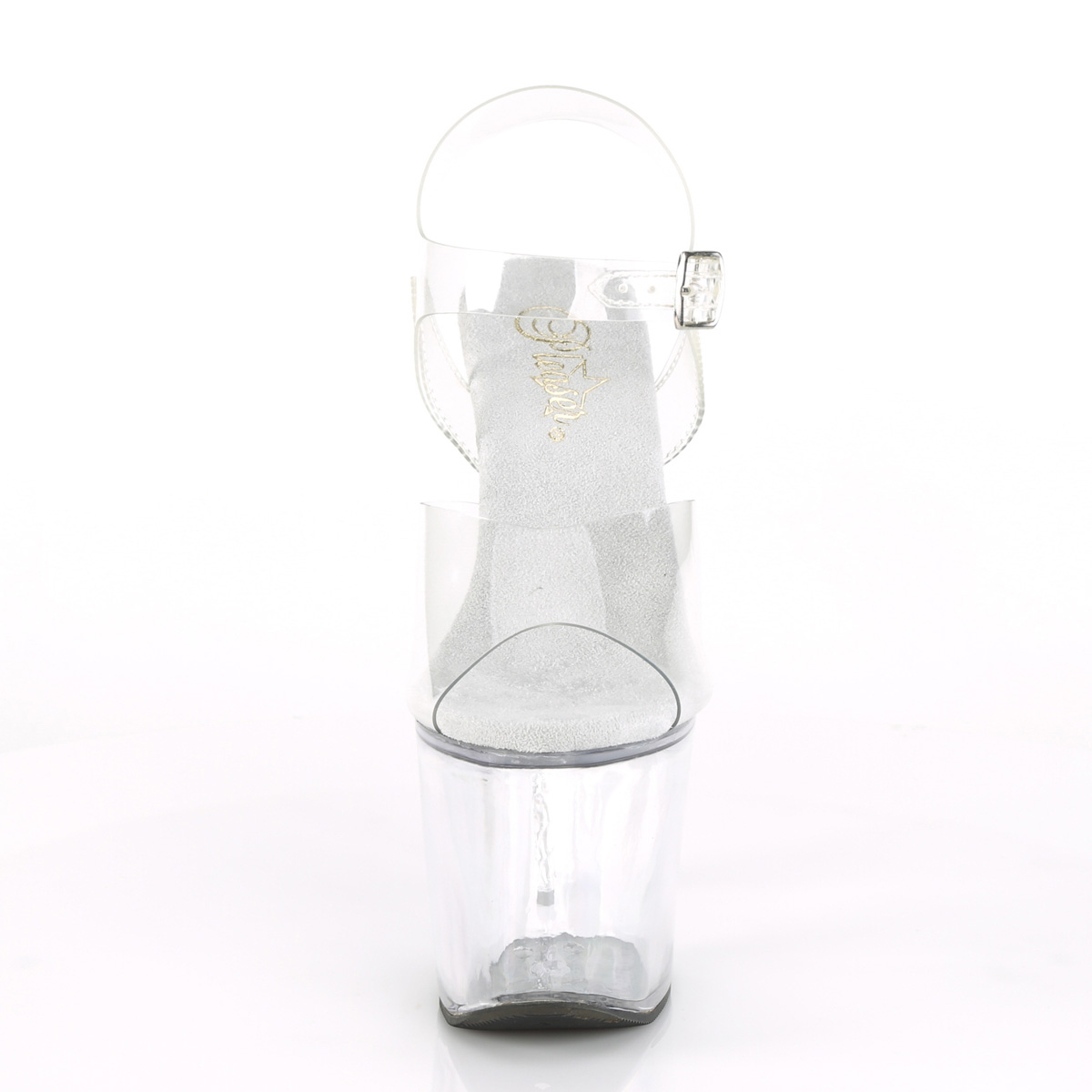 Pleaser Unicorn-708 C/M - Przezroczyste sandały na wysokiej platformie