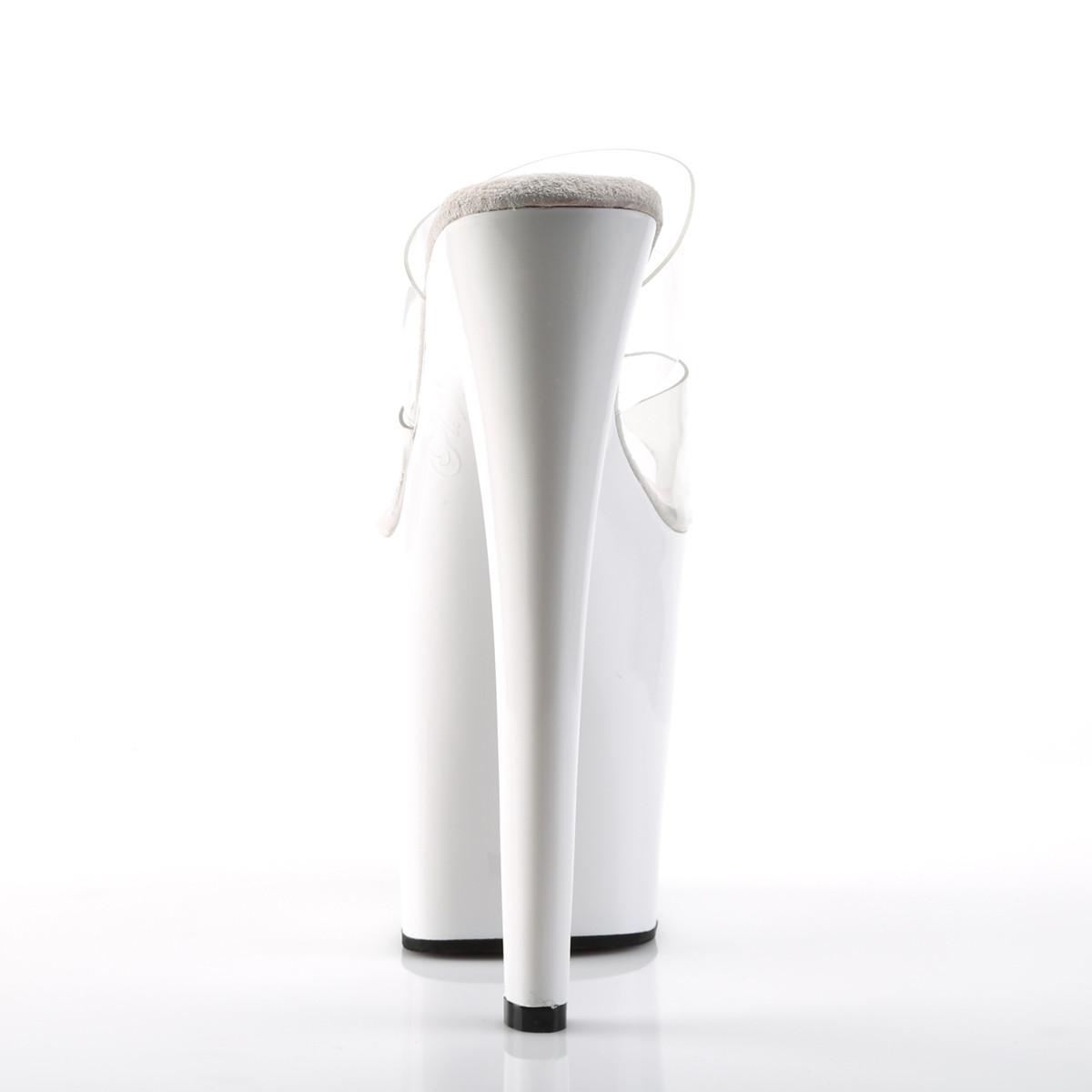 Pleaser Xtreme-802 C/W - Przezroczyste sandały na wysokiej platformie